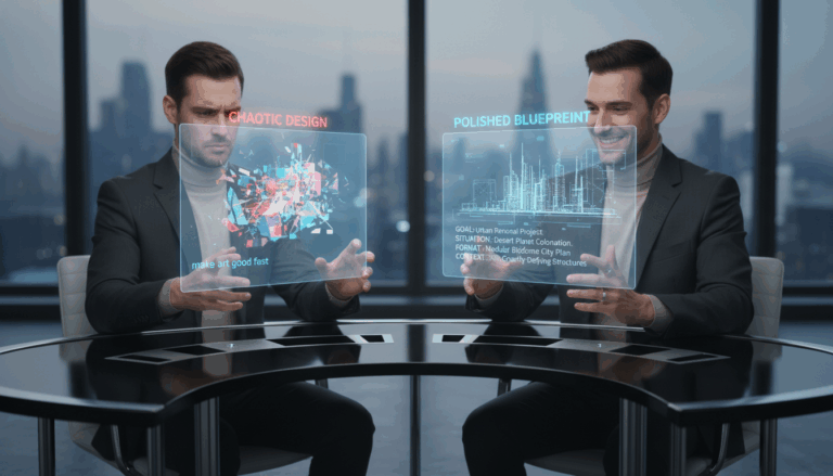 좋은 프롬프트와 나쁜 프롬프트를 비교하는 모습