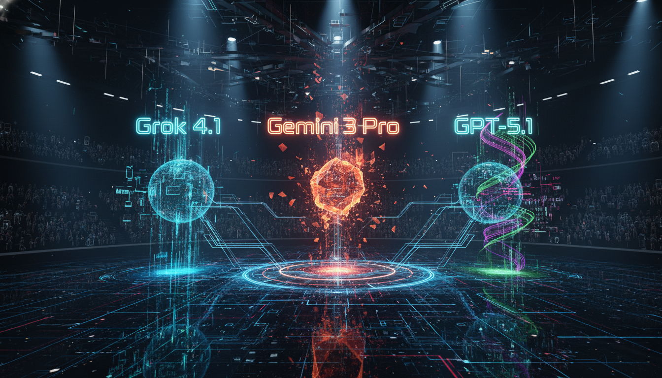 AI 모델 성능 비교: Grok 4.1 vs Gemini 3 Pro vs GPT-5.1